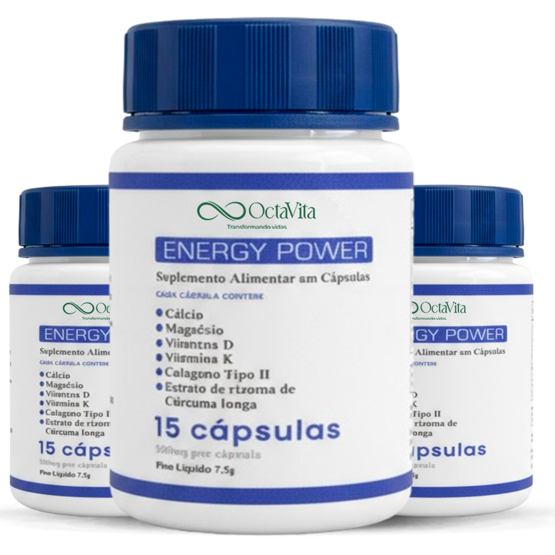 EnergyPower OctaVita — 3 frascos com 15 cápsulas cada